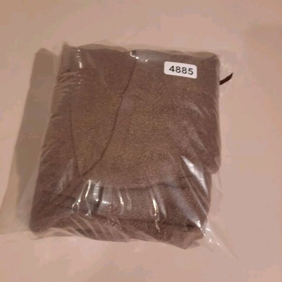 Barefoot Dreams Cardigan 1X Tan Brown Cozychic Lite Island Wrap Drape Sweater - Picture 10 of 10